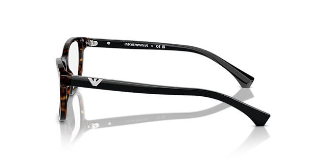 EA3099 Glanzend Havana AcetaatEyeglass Frames van B24, Zijaanzicht
