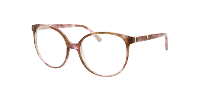 Caroline Pink Havana AcetatEyeglass Frames von B24, Dreiviertelansicht