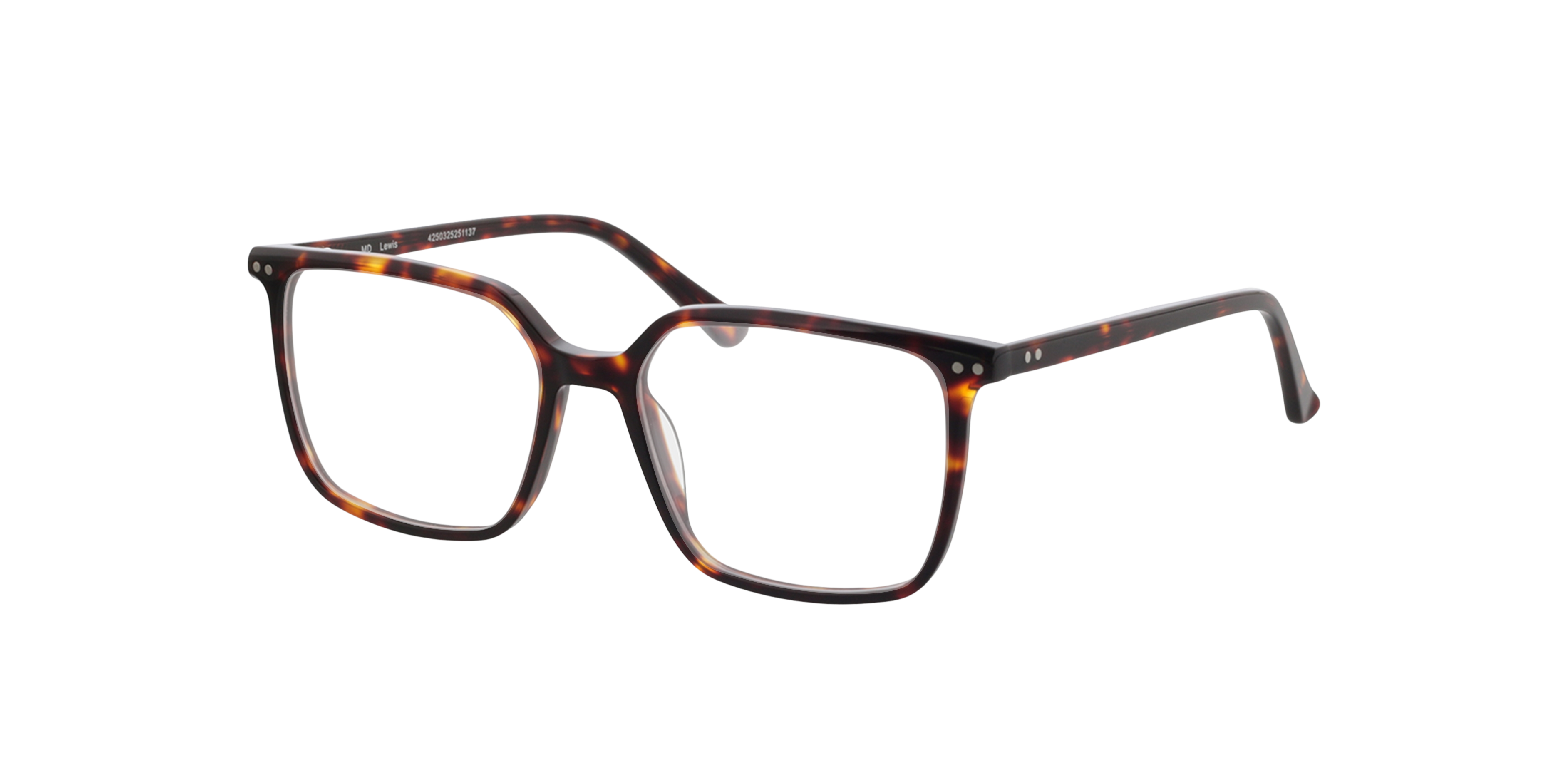 Lewis Gevlekt Havana AcetaatEyeglass Frames van B24, Hoekweergave