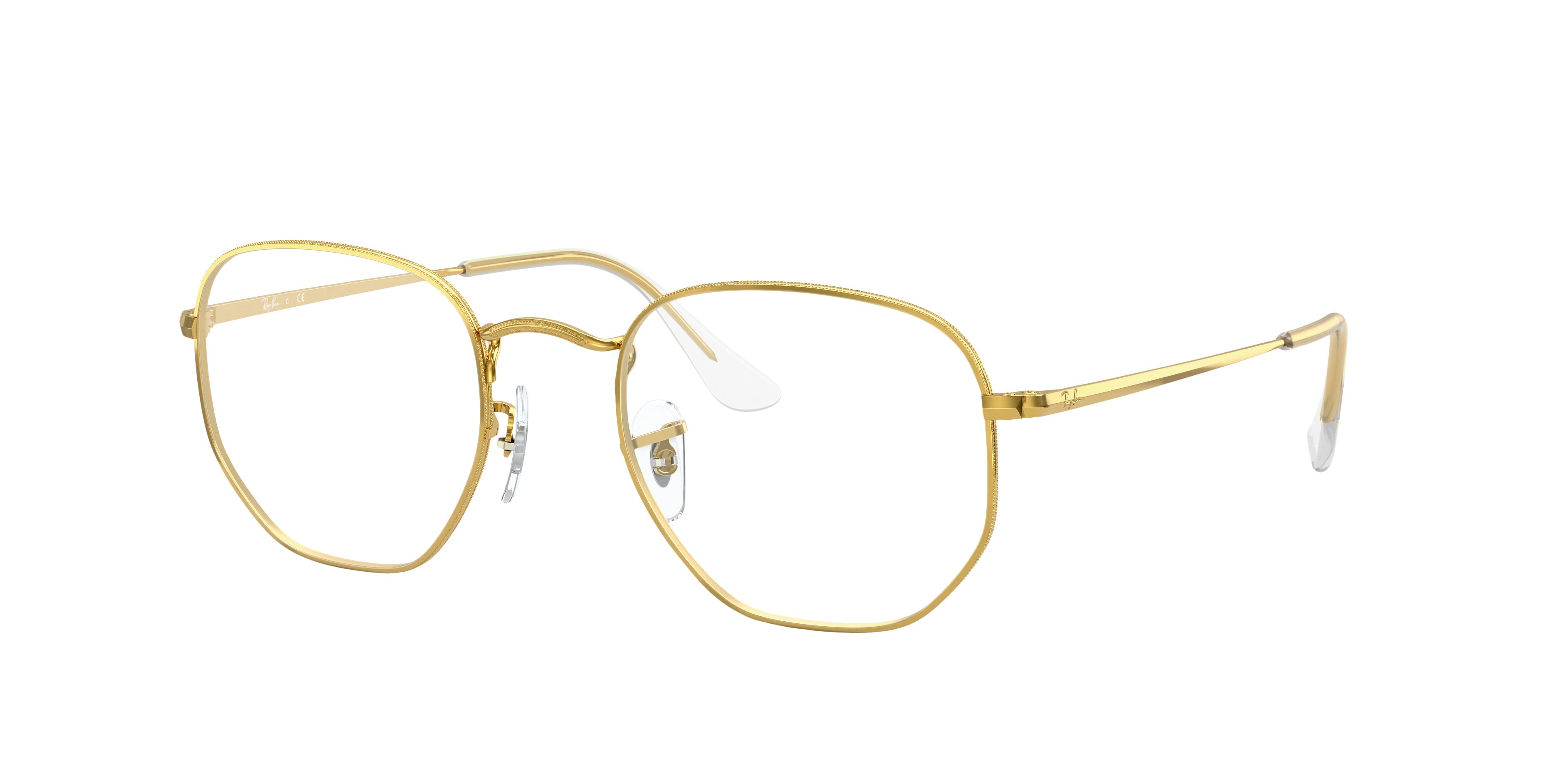 RB6448 Goud MetaalEyeglass Frames van B24, Hoekweergave