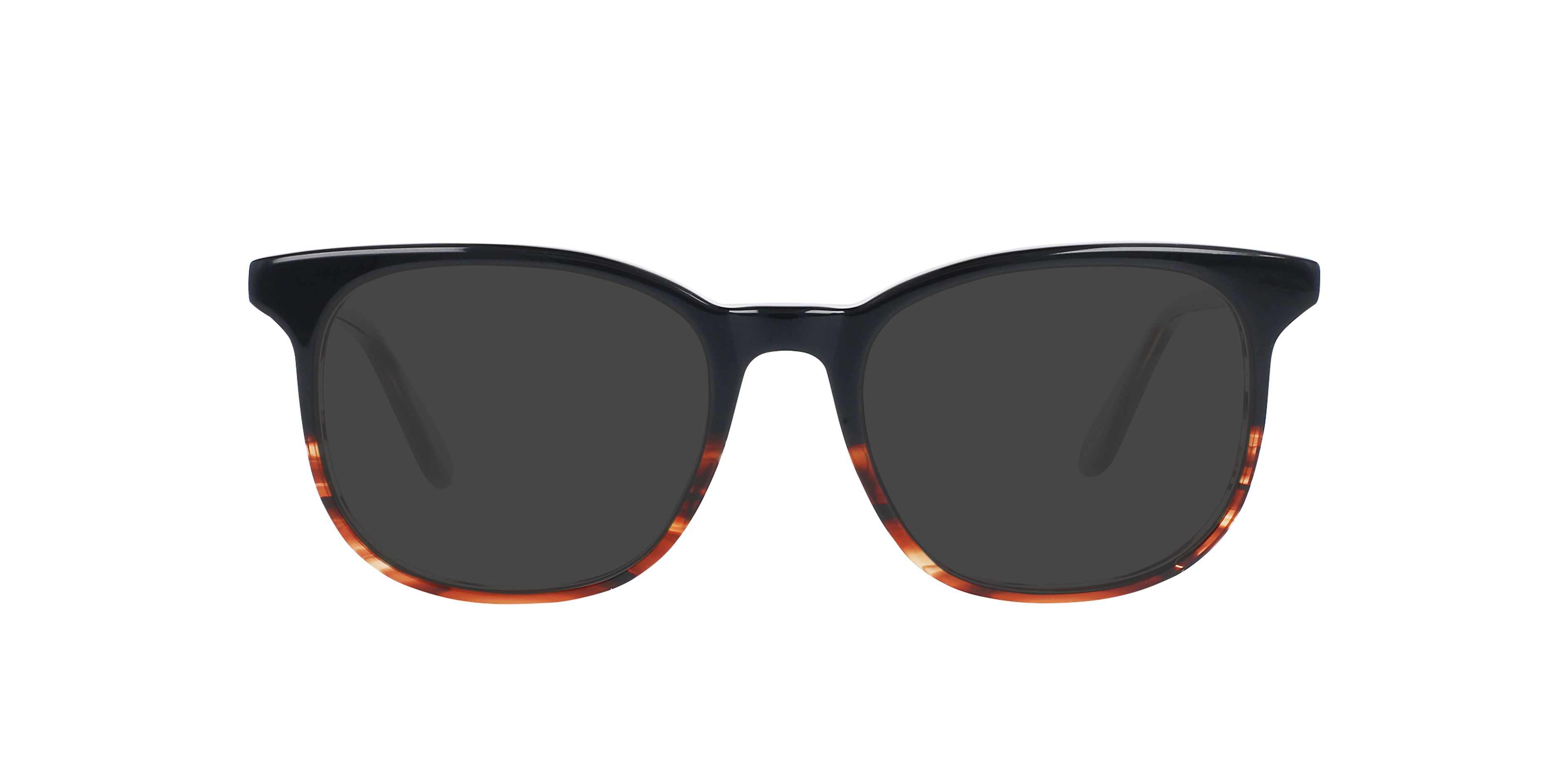 Harper Black Fades Cinnamon AcetaatEyeglass Frames van B24, met getinte lenzen