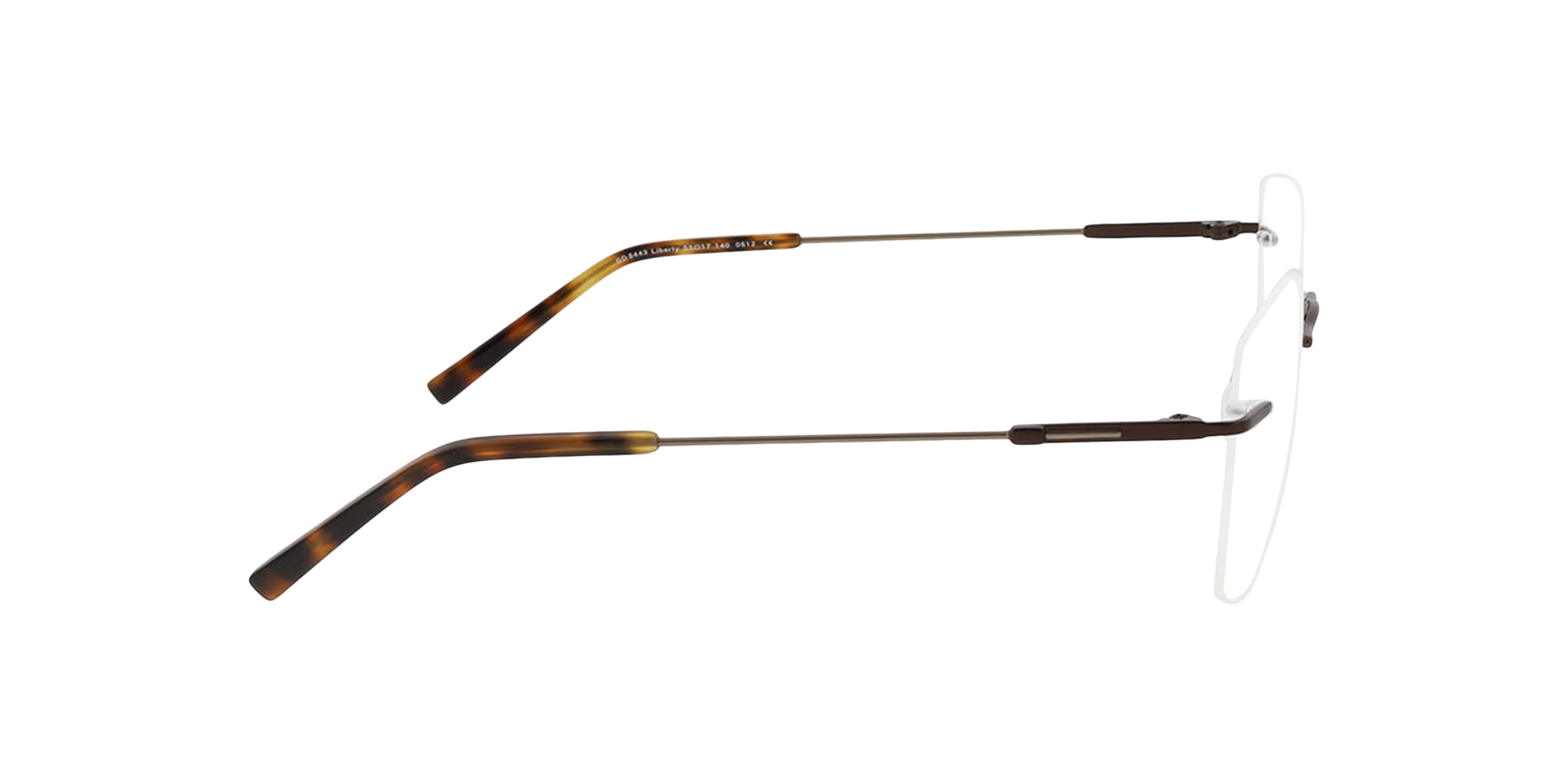 Liberty Brown  &  Havana MetallEyeglass Frames von B24, Seitenansicht