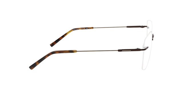 Liberty Bruin  &  Havana MetaalEyeglass Frames van B24, Zijaanzicht