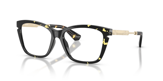 BE2427U Yellow Havana KunststofEyeglass Frames van B24, Hoekweergave
