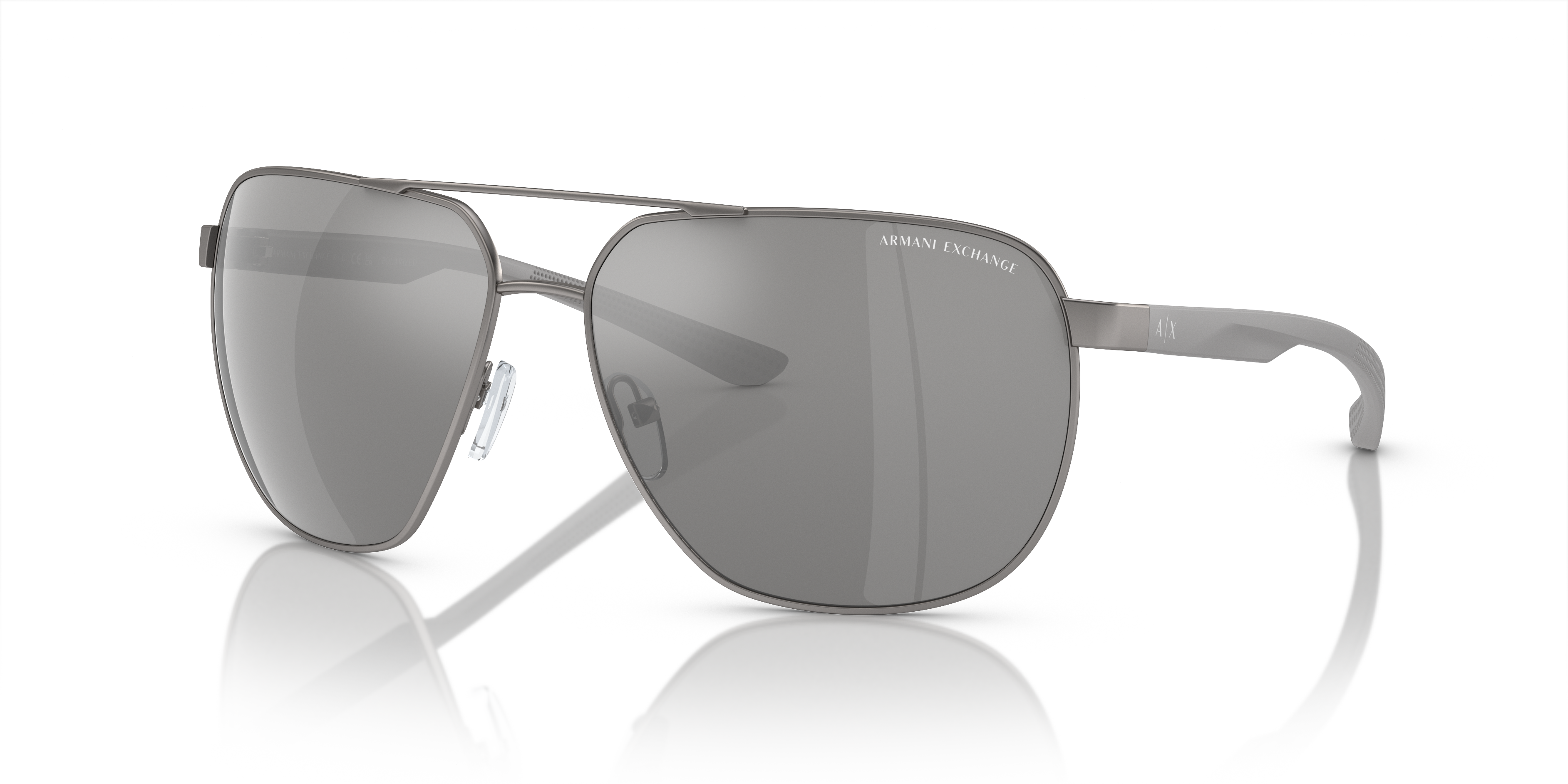 AX2047S Mat Staalgrijs MetaalSunglass Frames van B24, Hoekweergave