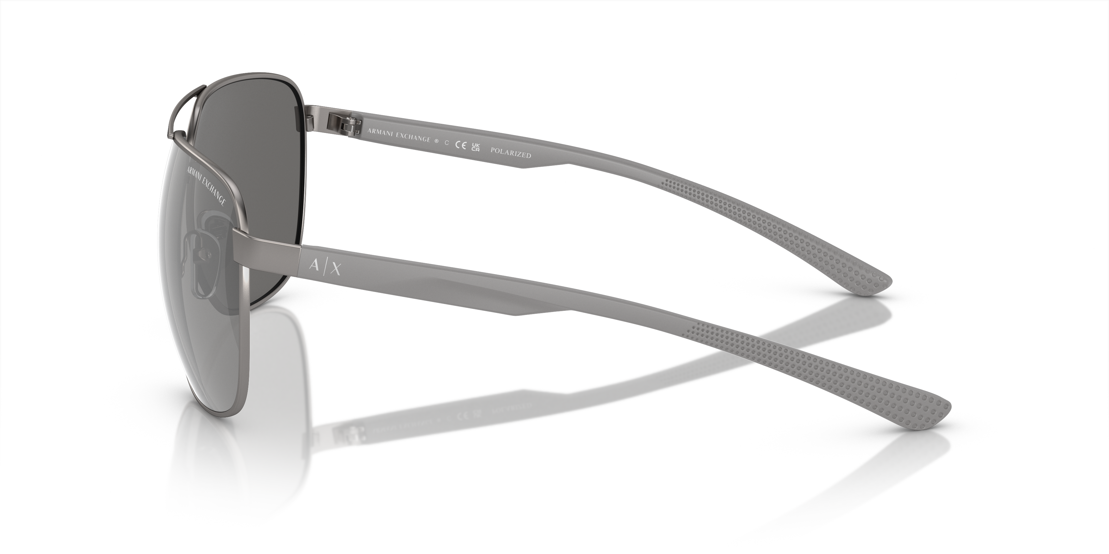 AX2047S Mat Staalgrijs MetaalSunglass Frames van B24, Zijaanzicht