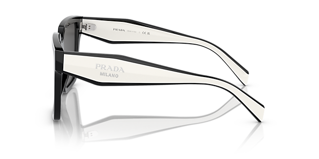 PR 24ZS Zwart AcetaatSunglass Frames van B24, Zijaanzicht