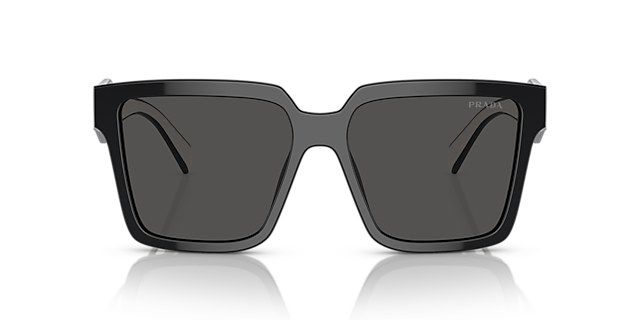 PR 24ZS Zwart AcetaatSunglass Frames van B24, Vooraanzicht