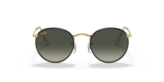 RB3447JM Schwarz auf Gold MetallSunglass Frames von B24, Vorderansicht