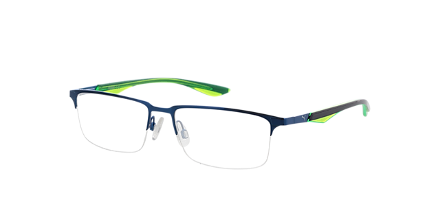 PU0064O Blauw MetaalEyeglass Frames van B24, Hoekweergave