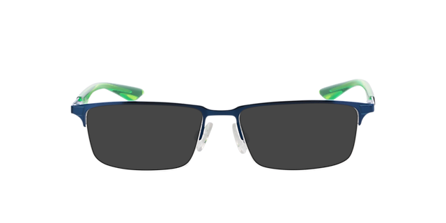 PU0064O Blauw MetaalEyeglass Frames van B24, met getinte lenzen