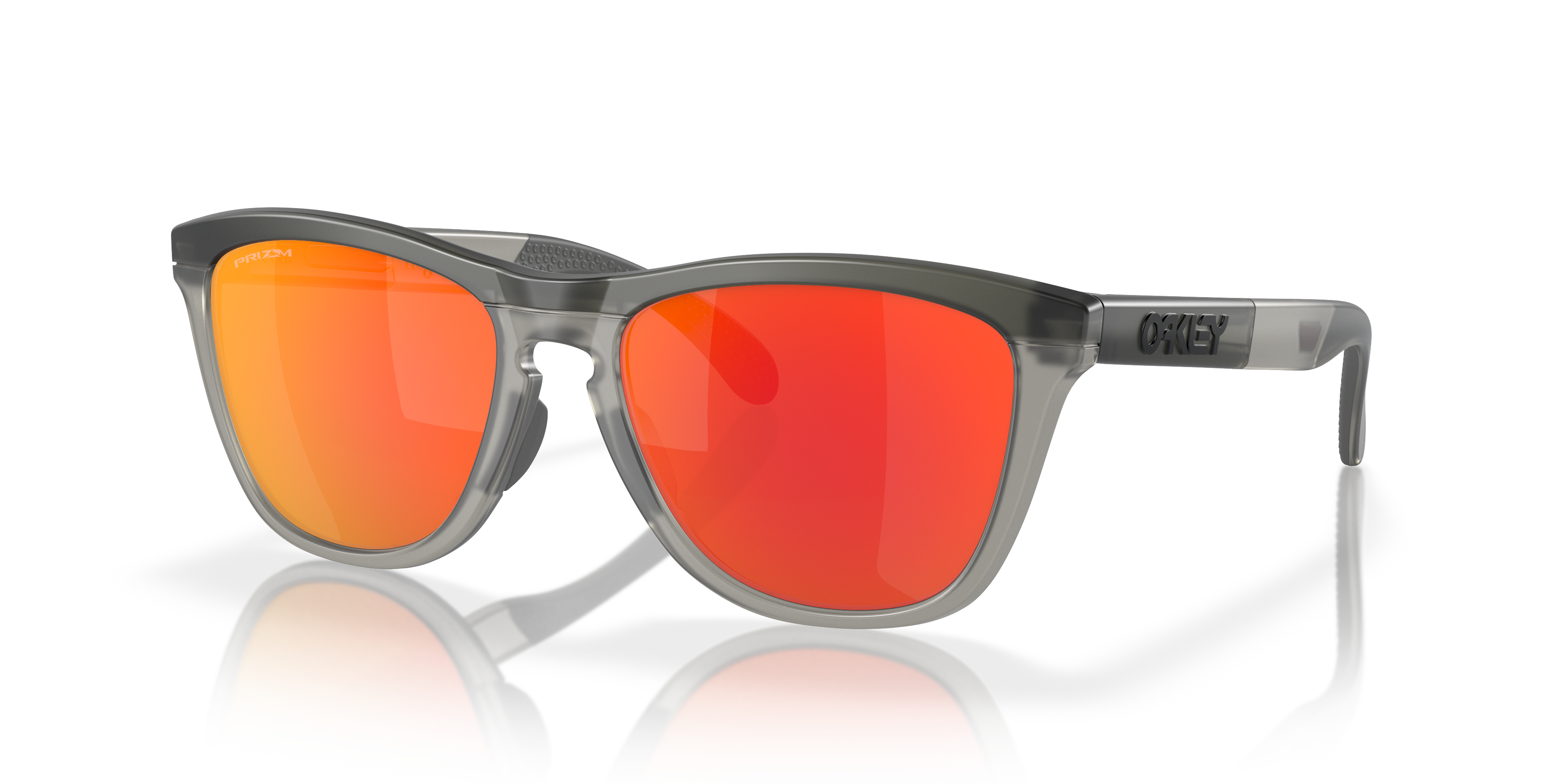 Frogskins™ Range Mat grijs smoke & grijze inkt KunststofSunglass Frames van B24, Hoekweergave