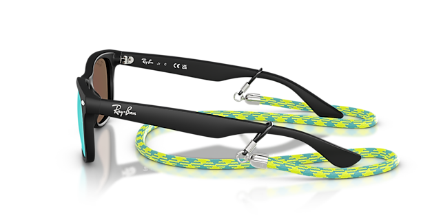 RB9052S Rubber zwart KunststofSunglass Frames van B24, Zijaanzicht