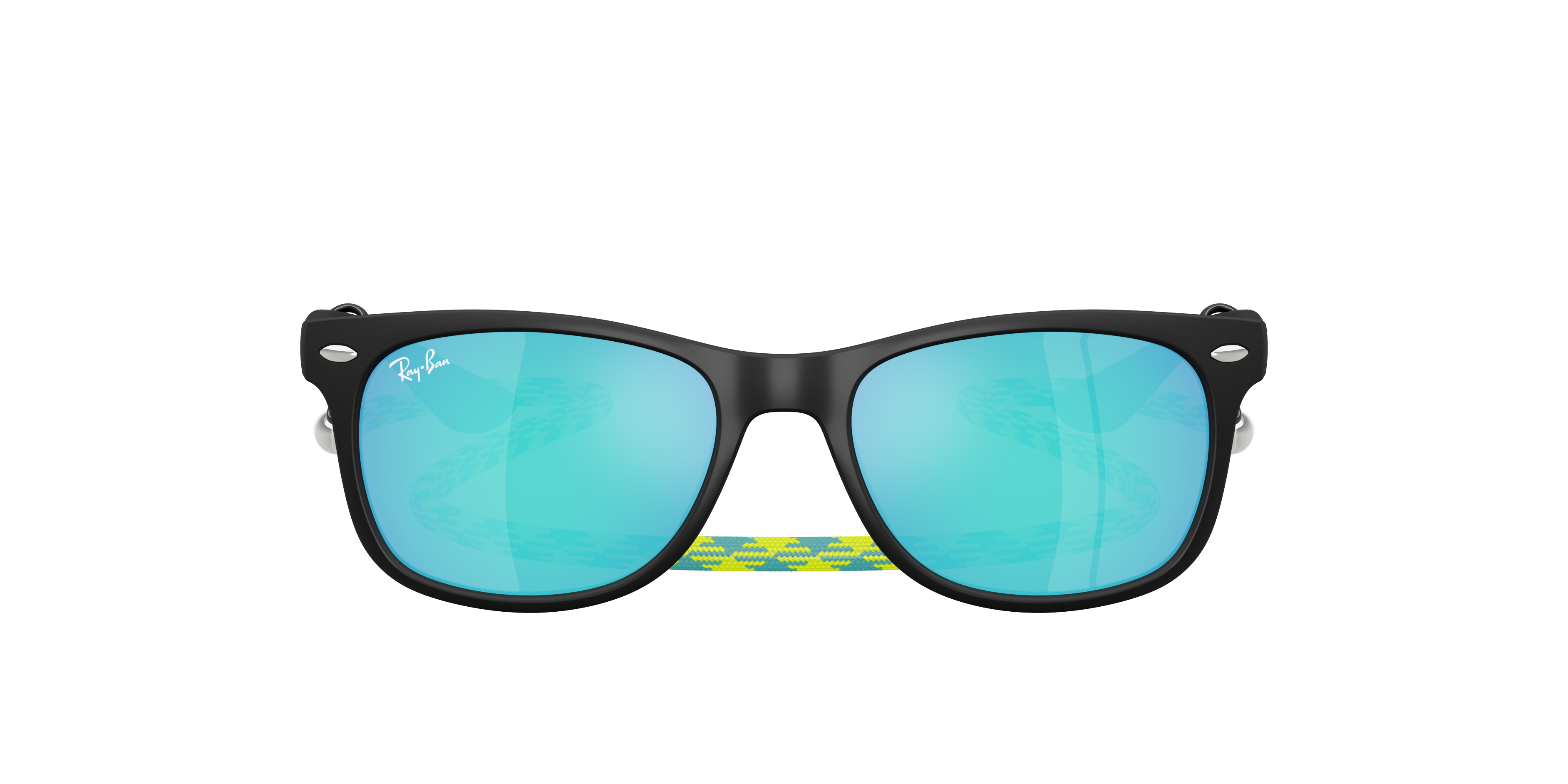 Ray-Ban 8056262485132 Rubber Black/blue On Orange/black, Size: X-Small