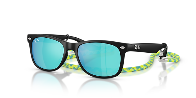 RB9052S Rubber zwart KunststofSunglass Frames van B24, Hoekweergave