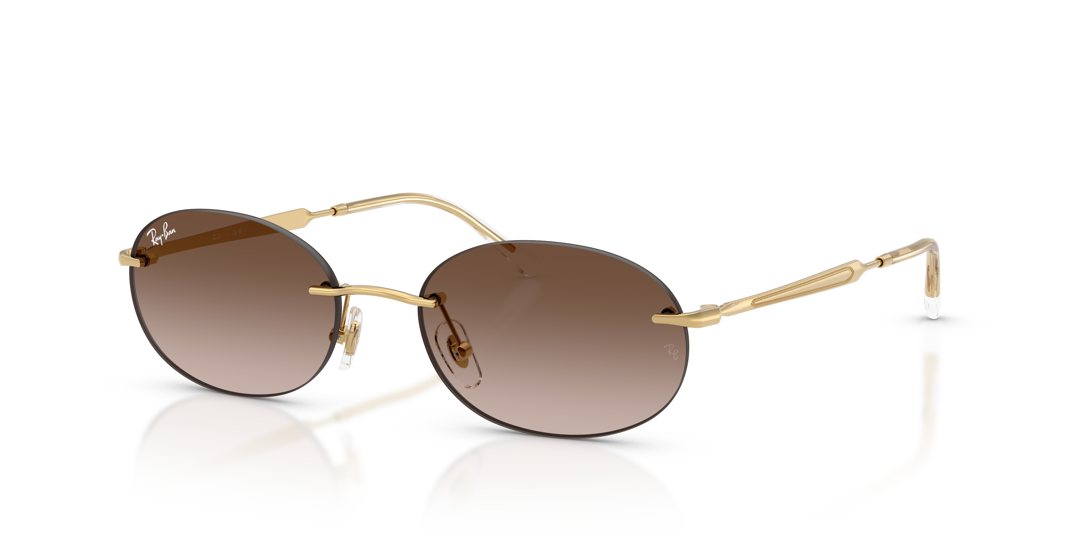 RB3767 Arista goud MetaalSunglass Frames van B24, Hoekweergave