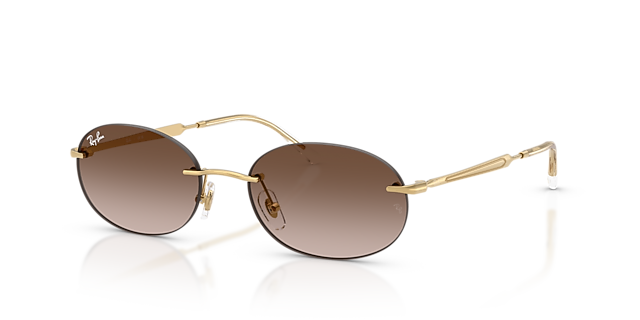 RB3767 Arista goud MetaalSunglass Frames van B24, Hoekweergave