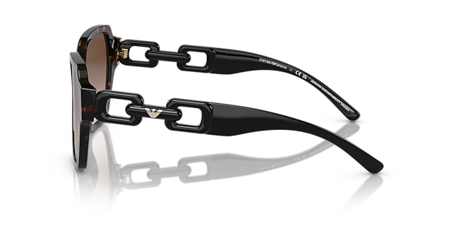 EA4202 Glänzendes Havanna AcetatSunglass Frames von B24, Seitenansicht