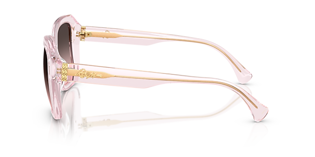 RA5321U Transparant Roze AcetaatSunglass Frames van B24, Zijaanzicht