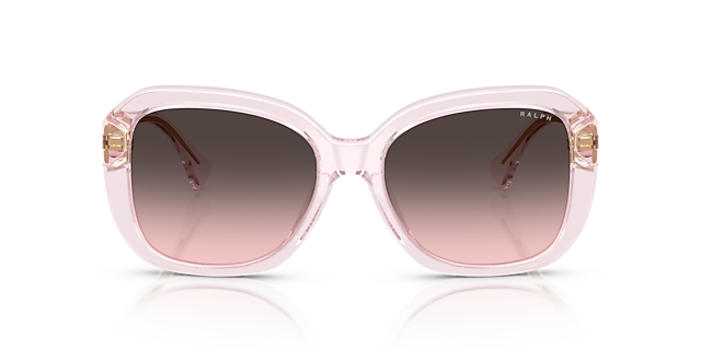RA5321U Transparant Roze AcetaatSunglass Frames van B24, Vooraanzicht