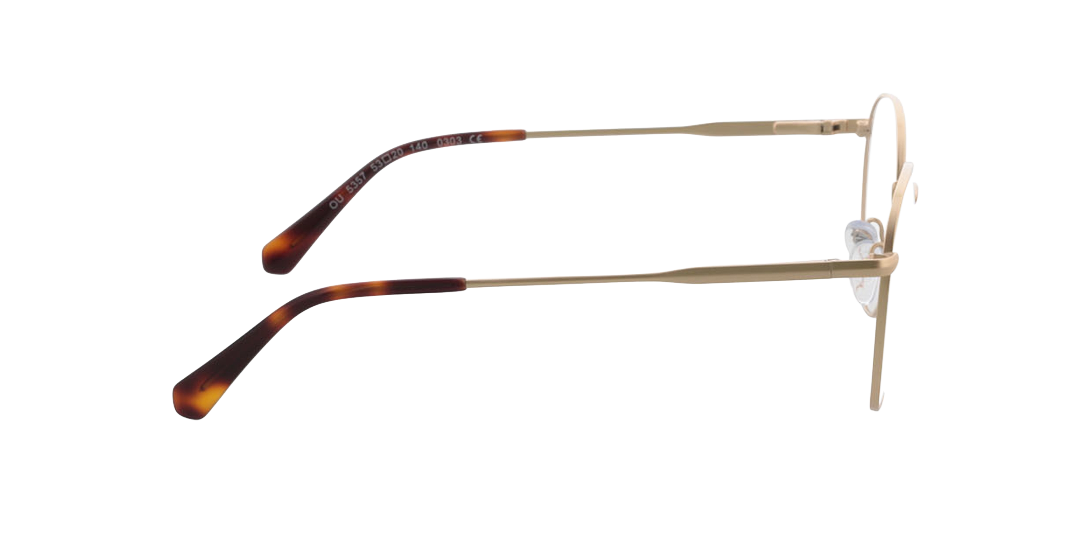 Lyon Matgoud  &  Havana MetaalEyeglass Frames van B24, Zijaanzicht