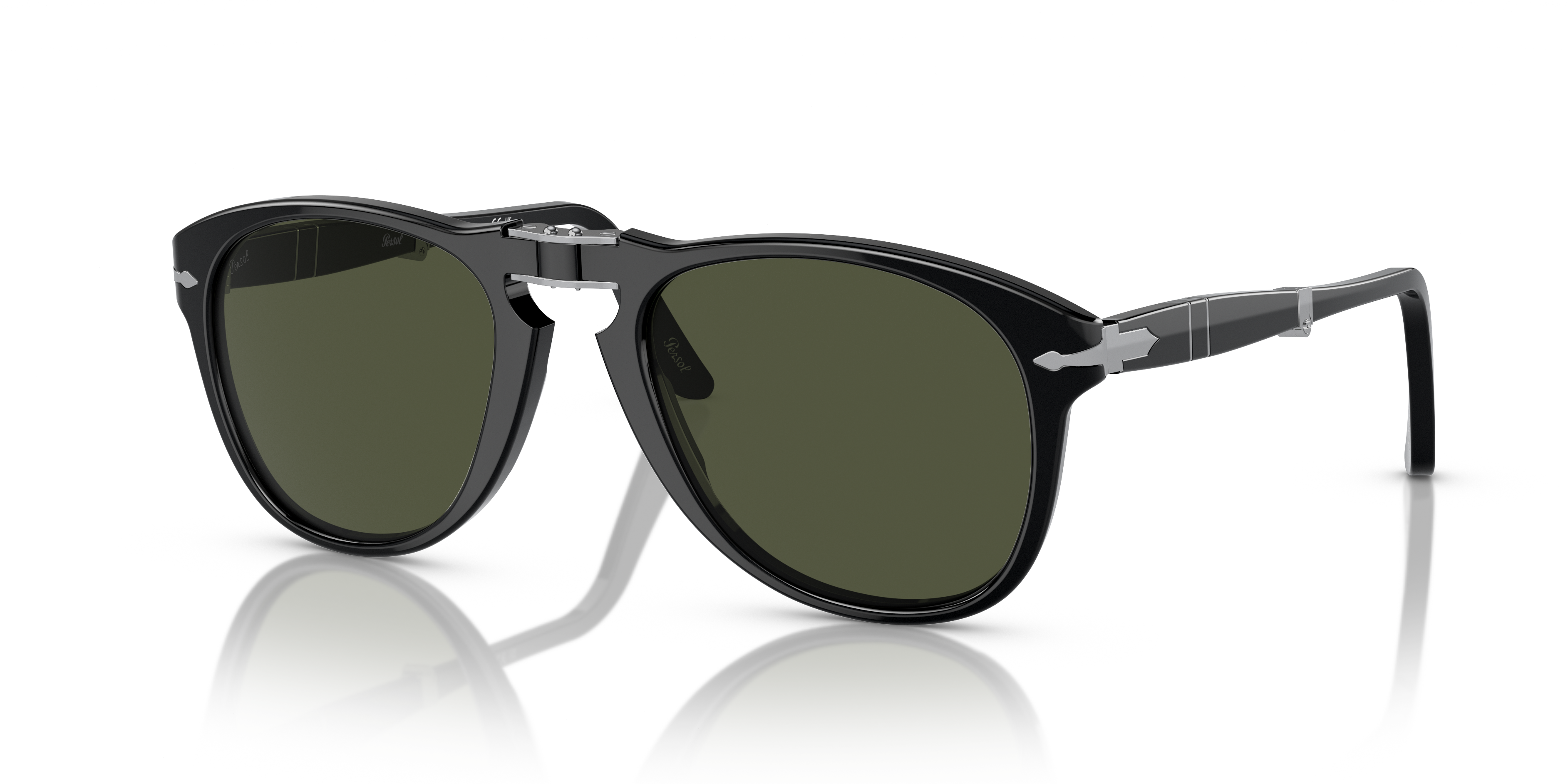 PO0714 Zwart AcetaatSunglass Frames van B24, Hoekweergave