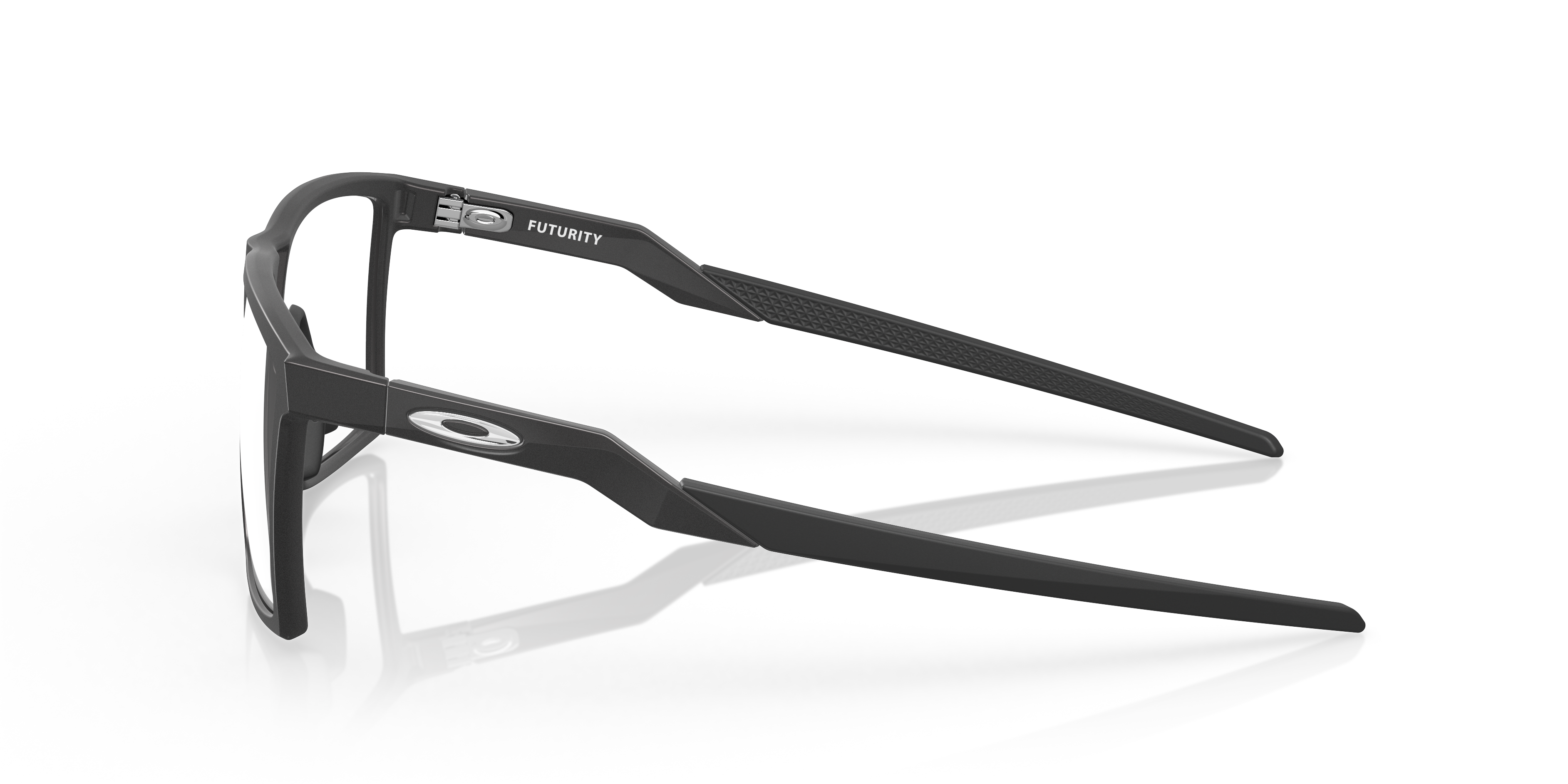 Futurity Schwarz satiniert KunststoffEyeglass Frames von B24, Seitenansicht