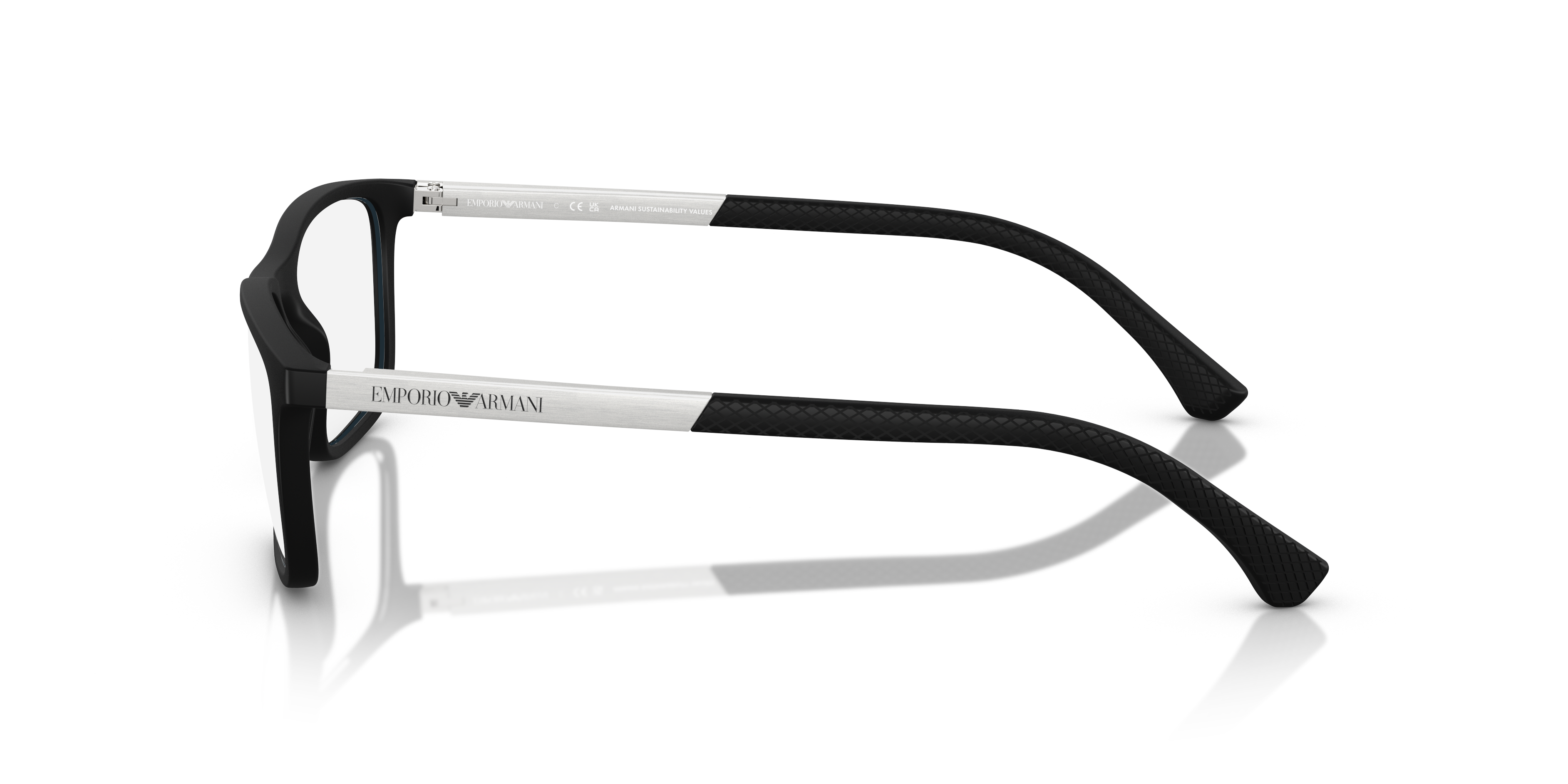 EA3069 Rubber Black KunststoffEyeglass Frames von B24, Seitenansicht