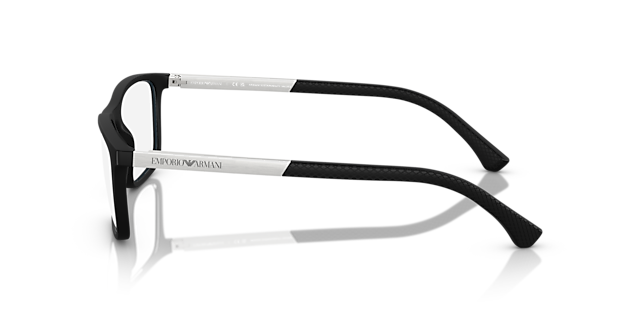 EA3069 Rubber zwart KunststofEyeglass Frames van B24, Zijaanzicht