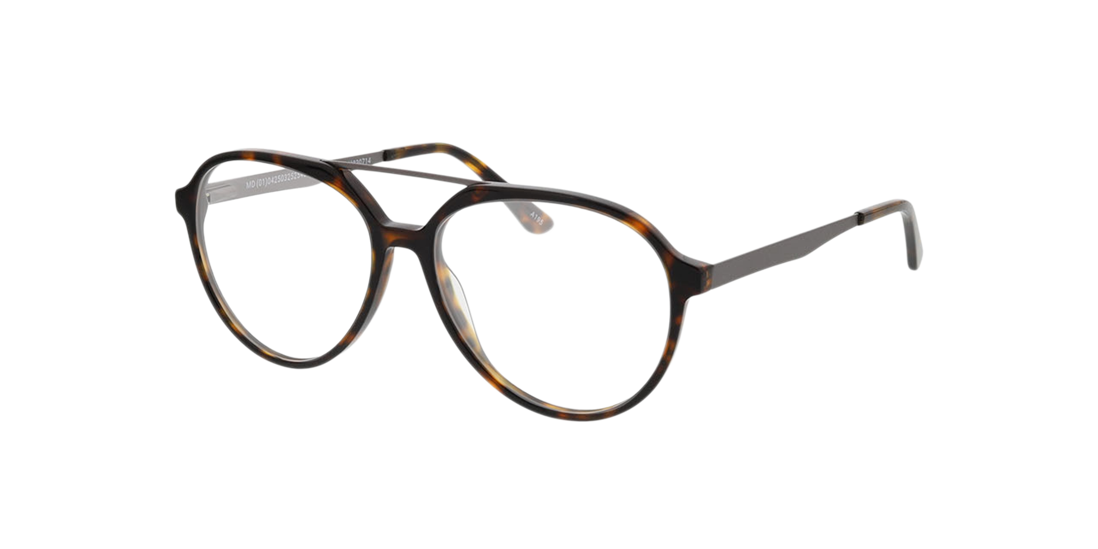 Belmont Havana  &  mat gunmetal AcetaatEyeglass Frames van B24, Hoekweergave