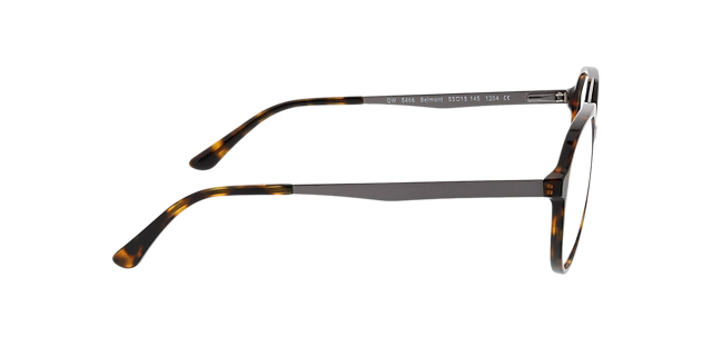 Belmont Havana  &  mat gunmetal AcetaatEyeglass Frames van B24, Zijaanzicht
