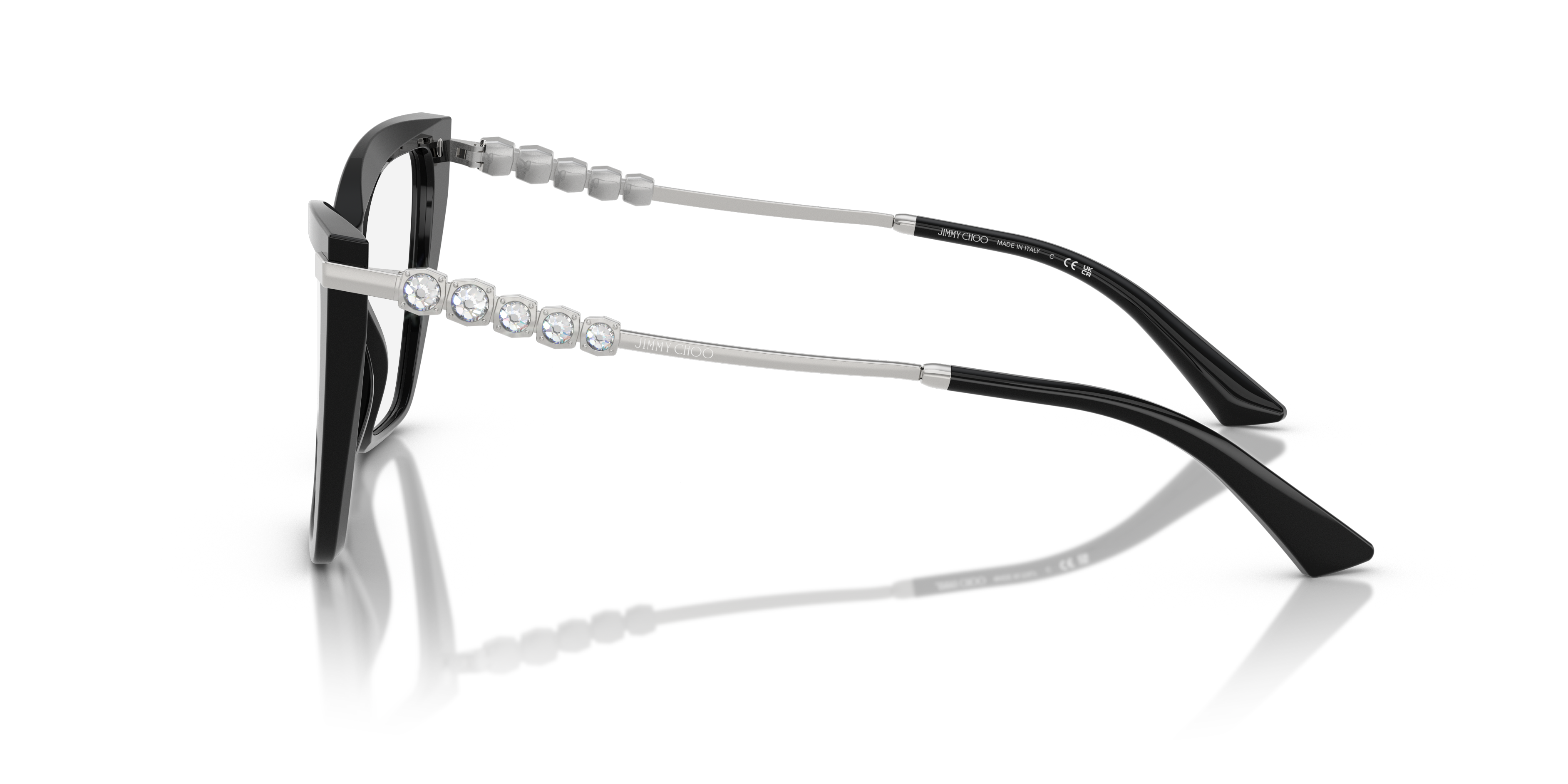 JC3020B Schwarz AcetatEyeglass Frames von B24, Seitenansicht