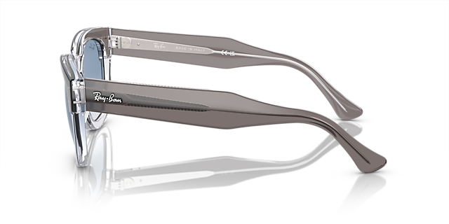 RB0298S Grijs op transparant KunststofSunglass Frames van B24, Zijaanzicht