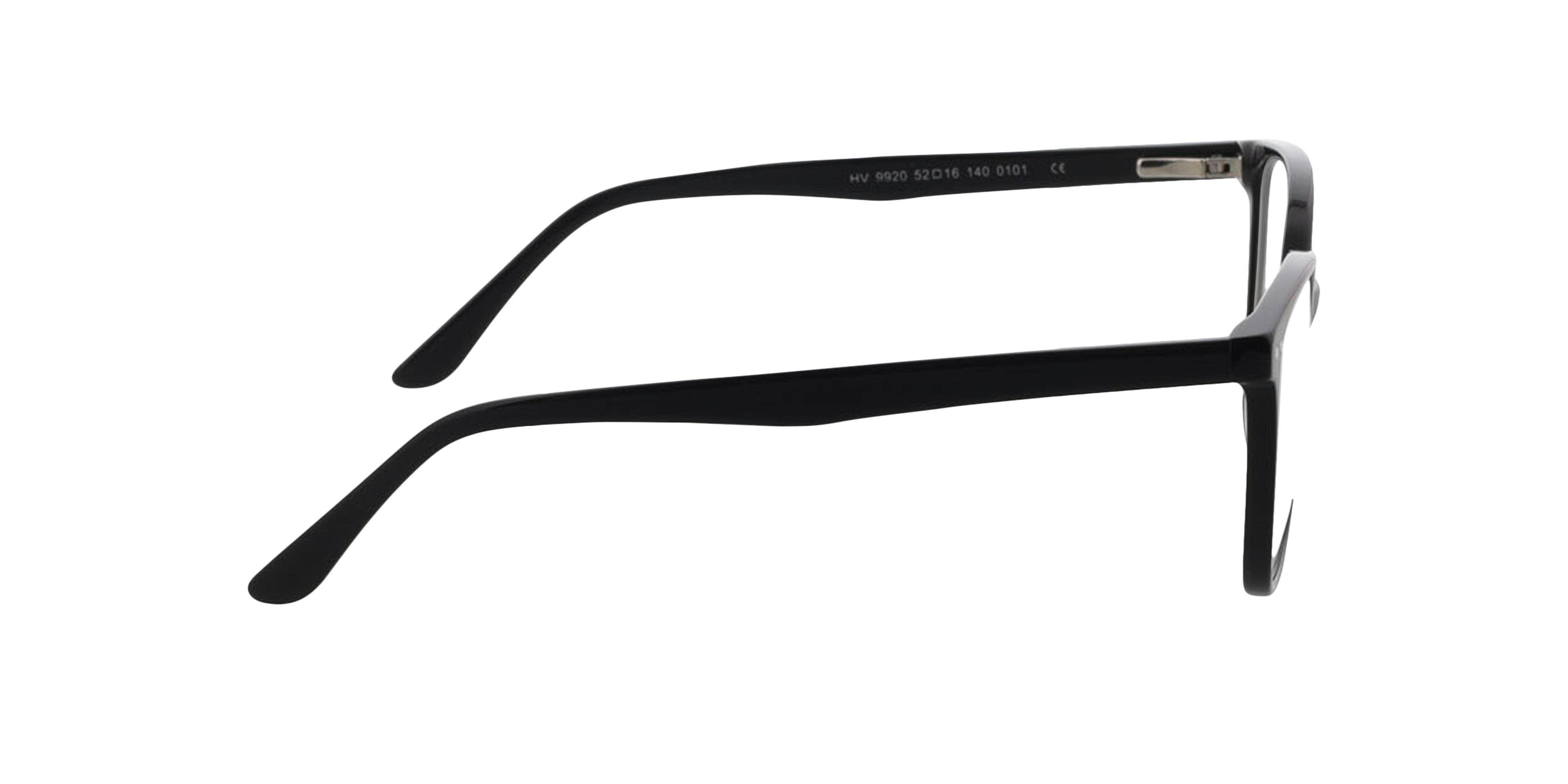 Rosy Zwart AcetaatEyeglass Frames van B24, Zijaanzicht