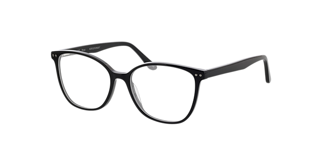 Rosy Zwart AcetaatEyeglass Frames van B24, Hoekweergave