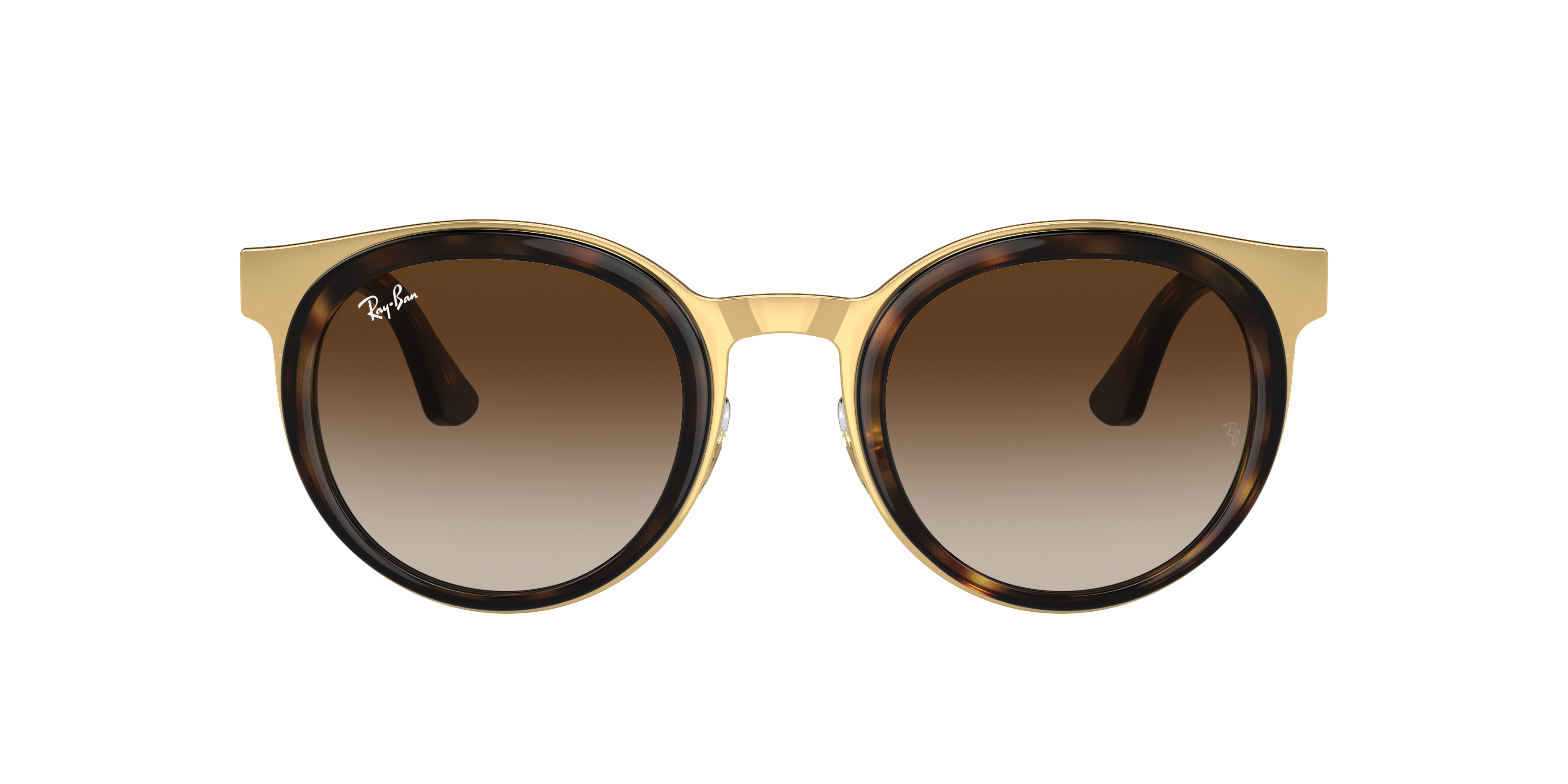RB3710 Havana op goud MetaalSunglass Frames van B24, met getinte lenzen