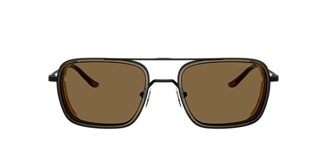 EA2162 Matt Schwarz MetallSunglass Frames von B24, mit getönten Gläsern