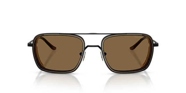 EA2162 Matt Schwarz MetallSunglass Frames von B24, Vorderansicht