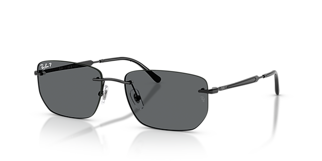 RB3768 Schwarz MetallSunglass Frames von B24, Dreiviertelansicht