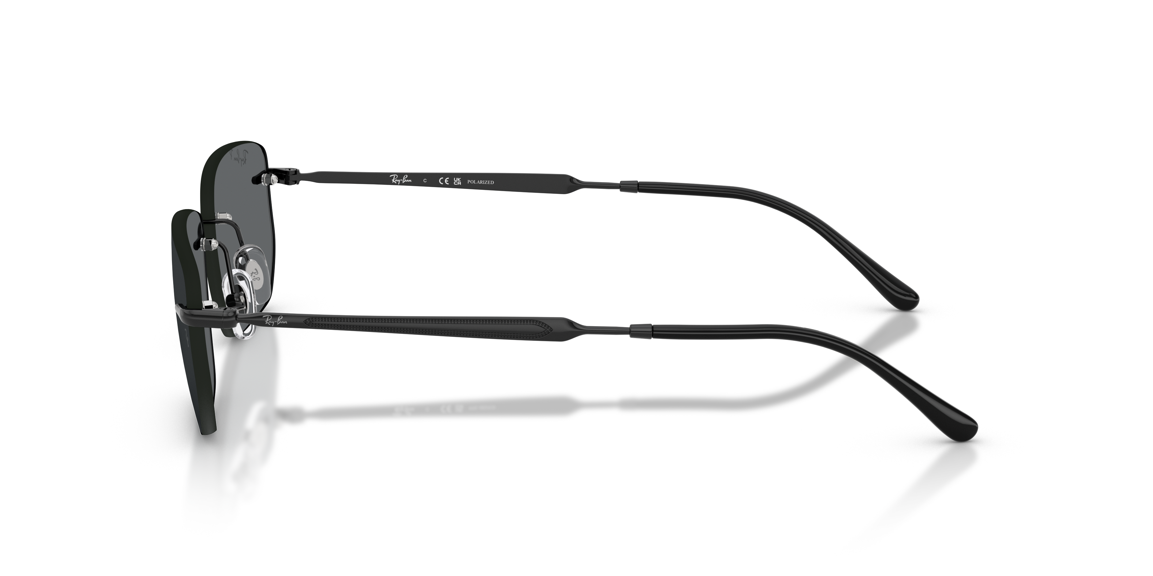 RB3768 Schwarz MetallSunglass Frames von B24, Seitenansicht