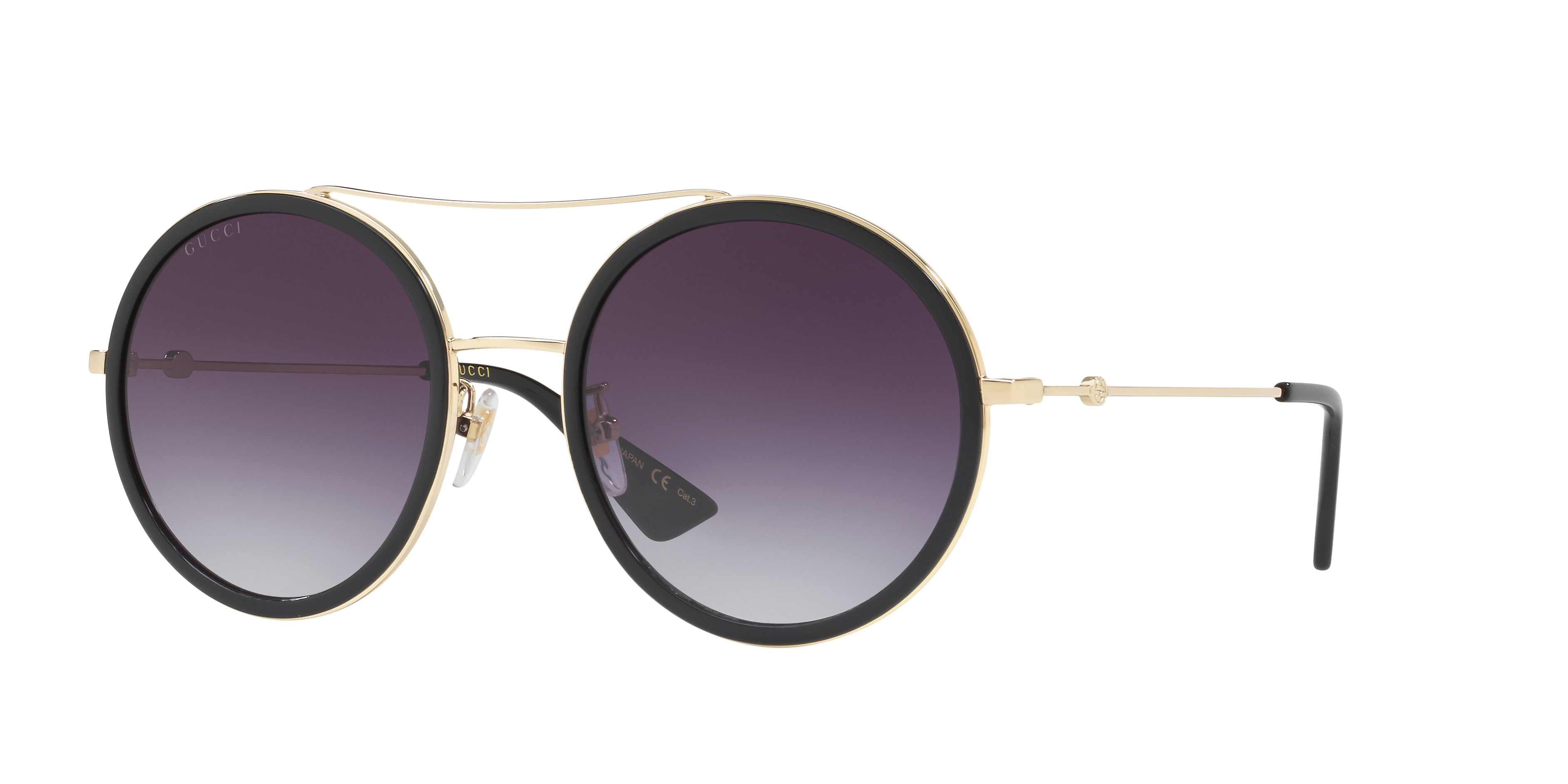 GG0061S Goud MetaalSunglass Frames van B24, Hoekweergave