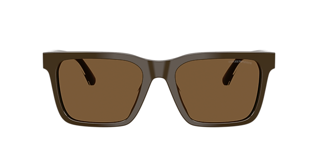 EA4262U Shiny Brown AcetatSunglass Frames von B24, mit getönten Gläsern