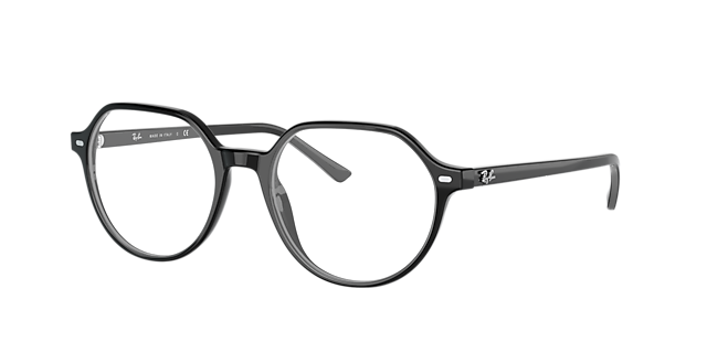 RB5395 Schwarz AcetatEyeglass Frames von B24, Dreiviertelansicht