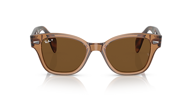 RB0880S Braun transparent KunststoffSunglass Frames von B24, Vorderansicht