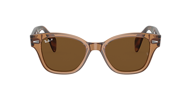 RB0880S Braun transparent KunststoffSunglass Frames von B24, mit getönten GlÀsern