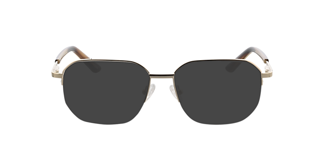 Warren Goud  &  camel hoorn MetaalEyeglass Frames van B24, met getinte lenzen
