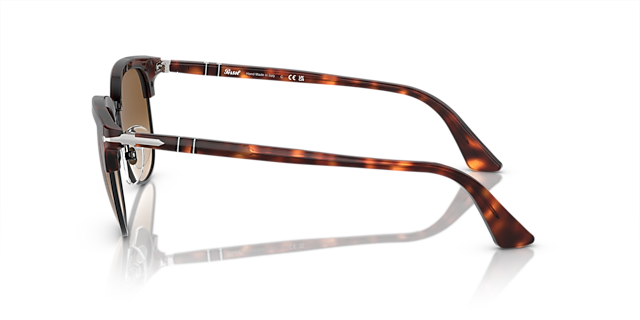 PO3105S Bruin Tortoise Zwart AcetaatSunglass Frames van B24, Zijaanzicht