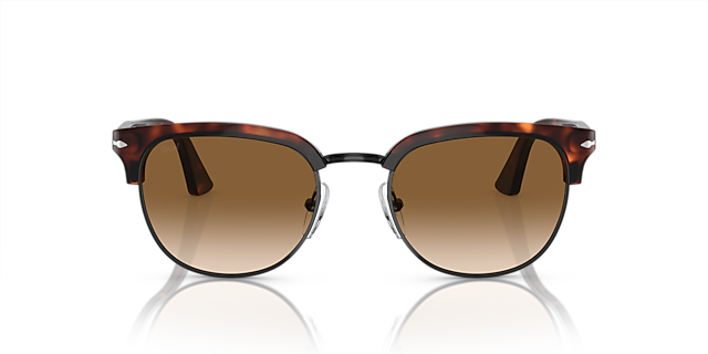 PO3105S Bruin Tortoise Zwart AcetaatSunglass Frames van B24, Vooraanzicht
