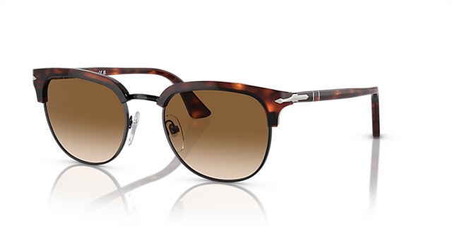 PO3105S Bruin Tortoise Zwart AcetaatSunglass Frames van B24, Hoekweergave