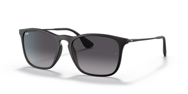 RB4187 Rubber zwart KunststofSunglass Frames van B24, Hoekweergave